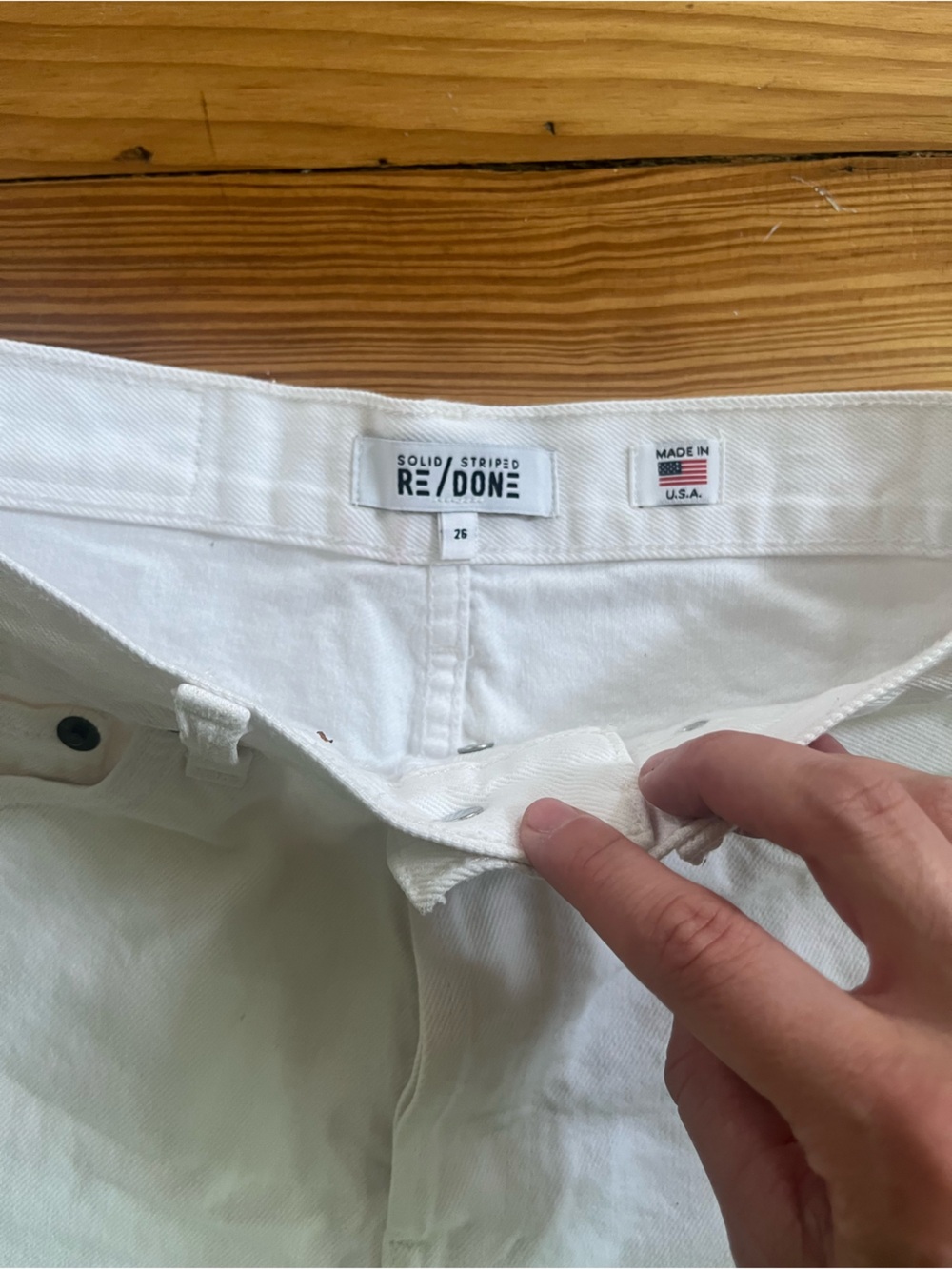 Re/Done The Breezy Shorts in Crema - Picture 4 of 5